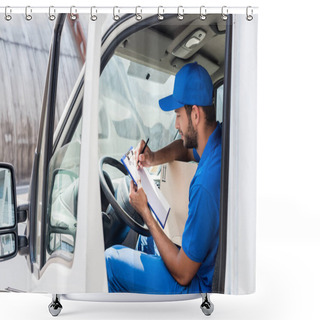 Personality  Delivery Man Shower Curtains