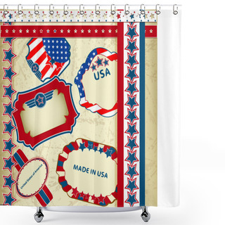 Personality  Made In USA Emblems Shower Curtains