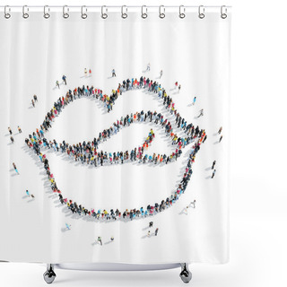 Personality  Group  People  Shape  Lips Shower Curtains