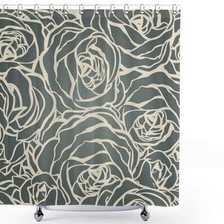 Personality  Roses Seamless Pattern Shower Curtains
