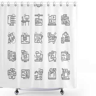 Personality  Web Content Well-crafted Pixel Perfect Vector Thin Line Icons 30 2x Grid For Web Graphics And Apps  Shower Curtains