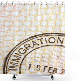 Personality  Passport Immigration Stamp Shower Curtains