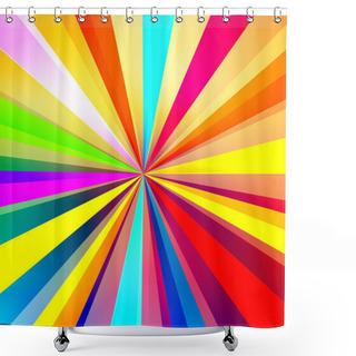 Personality  Colorful Rays Background Shower Curtains