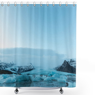 Personality  Melting Icebergs Shower Curtains