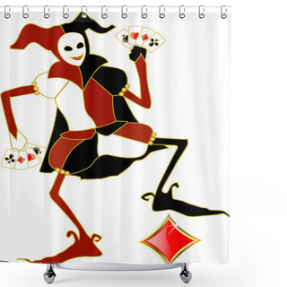 Personality  Vector Joker Shower Curtains