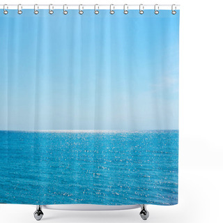 Personality  Panorama View Of Sea Waves  Shower Curtains