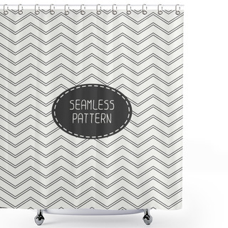 Personality  Vector Retro Chevron Zigzag Stripes Geometric Seamless Pattern. Vintage Hipster Striped. For Wallpaper, Pattern Fills, Web Page Background, Blog. Stylish Graphic Texture For Your Design. Shower Curtains