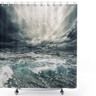 Personality  Ocean Storm Shower Curtains