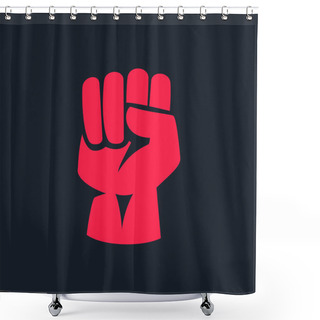 Personality  Fist  Logo Design Element Shower Curtains
