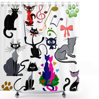 Personality  Cats Shower Curtains