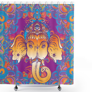 Personality  Hindu Lord Ganesha. Shower Curtains