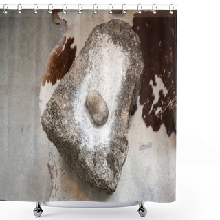 Personality  Neolithic Hand Mill Shower Curtains