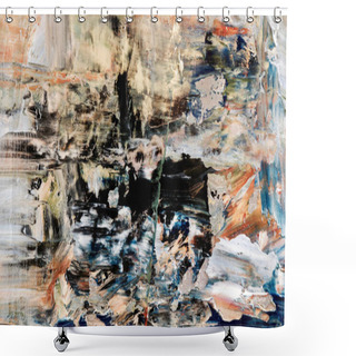 Personality  Colorful Abstract Background Wallpaper. Modern Motif Visual Art. Mixtures Of Oil Paint. Trendy Hand Painting Canvas. Wall Decor And Wall Art Prints Idea. 3D Texture Shower Curtains