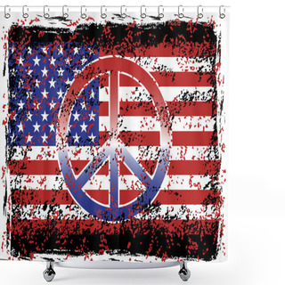Personality  American Peace Shower Curtains
