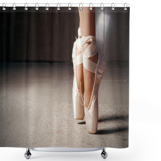 Personality  Feet Of Ballerina Dancing In Ballet Shoes Shower Curtains