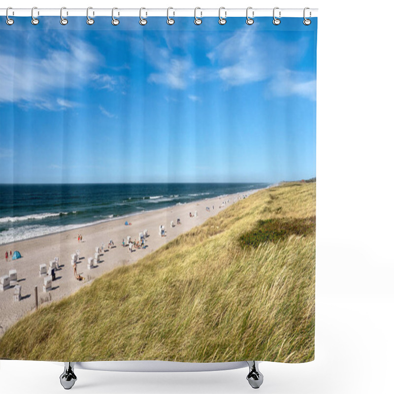 Personality  Sylt, Germany - Sep 4, 2023: Sylt Island North Sea Coastline At Hoernum Beach, North Frisia, Schleswig-Holstein Shower Curtains