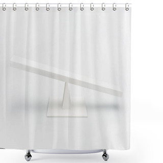 Personality  White Wooden Seesaw  Shower Curtains