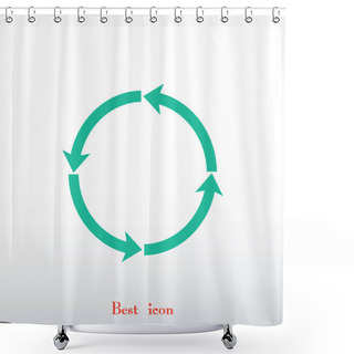 Personality  Circular Arrows Icon Shower Curtains