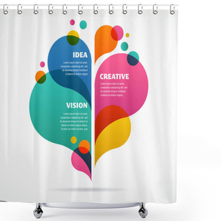 Personality  Abstract Colorful Background With Text Space Shower Curtains