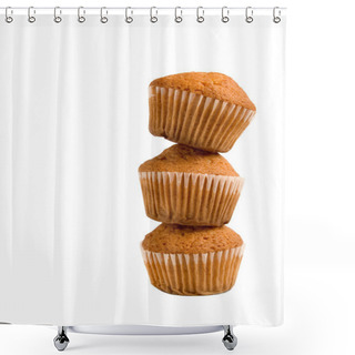 Personality  Pile Of Muffins Shower Curtains
