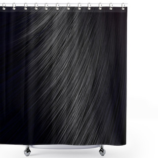 Personality  Black Hair Blowing Closeup Shower Curtains