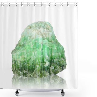Personality  Nature Mineral Of Jade Stone With Clipping Path. Shower Curtains