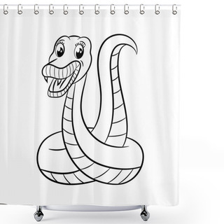 Personality  Snake Coloring Book. Shower Curtains
