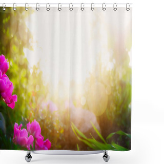 Personality  Blurred Garden Or Park Background Shower Curtains