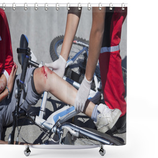 Personality  Bicycle Fall Shower Curtains