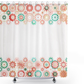 Personality  Abstract Stars Border Seamless Pattern Shower Curtains