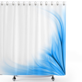 Personality  Blue Floral Border Background Shower Curtains