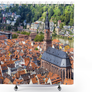 Personality  Heidelberg With The Holy Ghost Church Shower Curtains