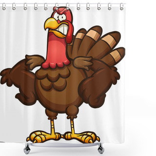 Personality  Angry Thanksgiving Turkey Shower Curtains