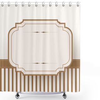 Personality  Vintage Frame Template, Vector Design Shower Curtains