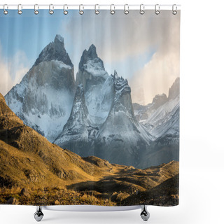 Personality  Beautiful Landscape In Torres Del Paine Shower Curtains