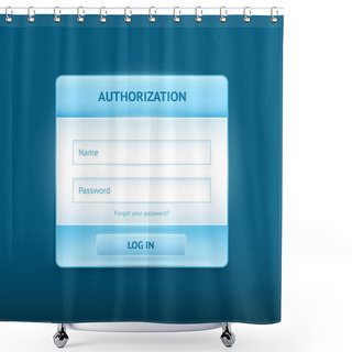 Personality  Login And Register Glossy Web Forms Shower Curtains