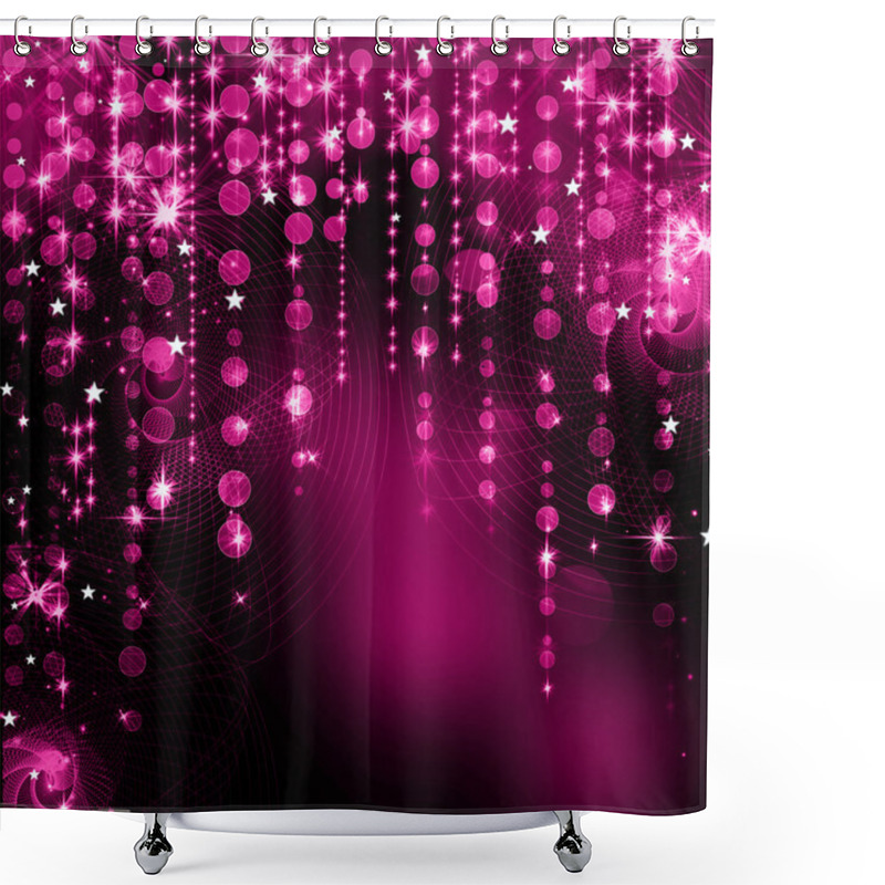 Personality  Elegant abstract background with bokeh defocused lights and stars shower curtains