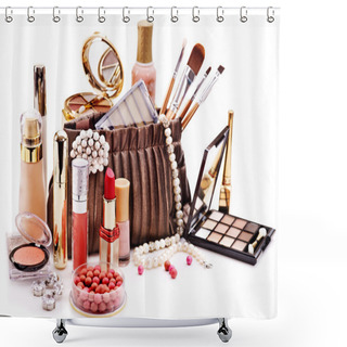 Personality  Decorative Cosmetics For Makeup. Shower Curtains