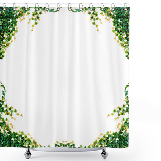 Personality  Ivy Leaves Isolated On A White Background Shower Curtains