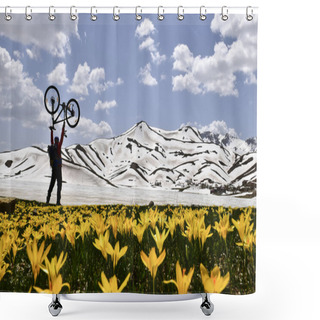 Personality  Spring Time Cycling On Fascinating And Mystical Plateaus, And An Shower Curtains