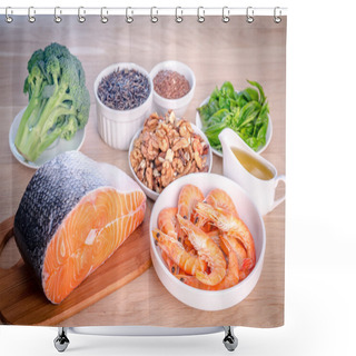 Personality  Plant-based And Animal Sources Of Omega-3 Acids Shower Curtains