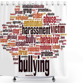 Personality  Bullying Word Cloud Shower Curtains