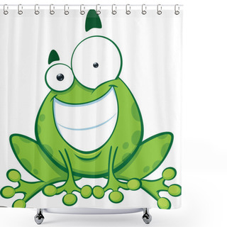 Personality  Cartoon Frog Shower Curtains