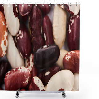 Personality  Close Up View Of Mix Of Organic Beans Shower Curtains