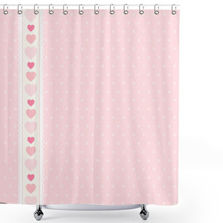 Personality  Pattern With Hearts Shower Curtains
