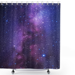 Personality  Night Starry Sky And Milky Way. Space Vertical Background With Nebula Shower Curtains