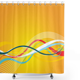 Personality  Abstrcat Wave, Stripes Background Shower Curtains