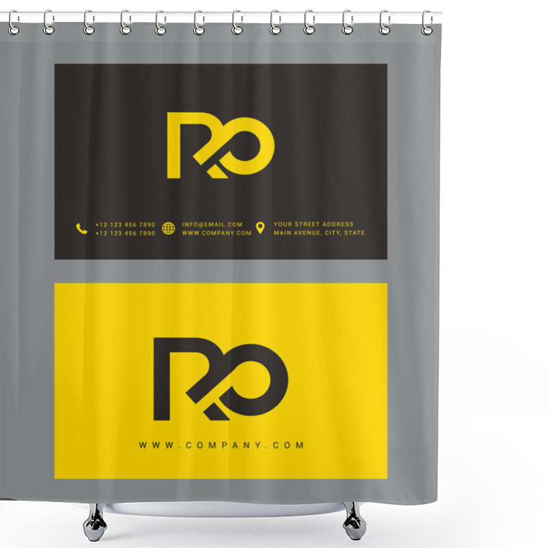 Personality  R & O Letter Logo Icon shower curtains