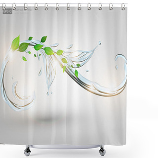 Personality  Fresh Green Leaves And Sun Shine For Summer Design Shower Curtains