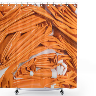 Personality  Folded Tarpaulin In Orange Shower Curtains